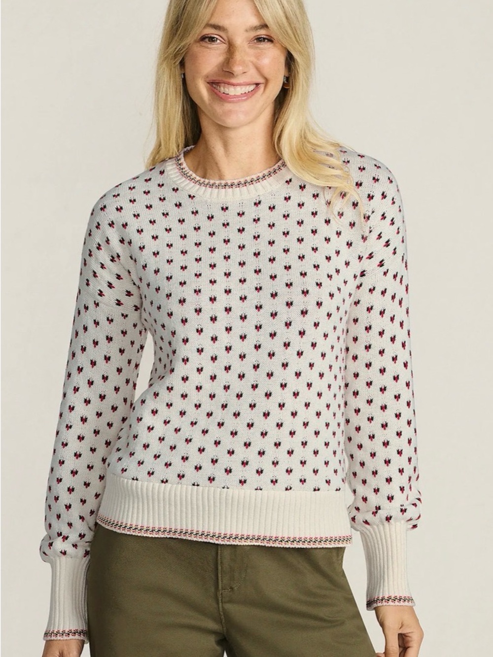 Lands End Drifter Jersey Crewneck Sweater